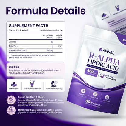 Avirae® R-Alpha Lipoic Acid 600mg