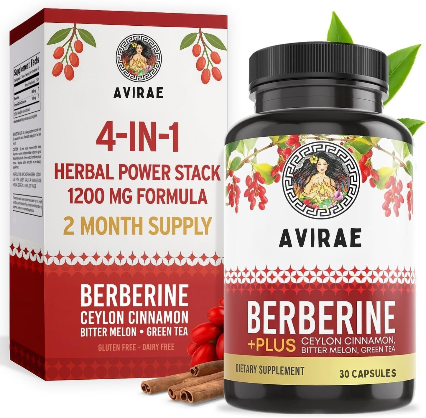 Berberine with Ceylon Cinnamon, Bitter Melon, and Green Tea Extract