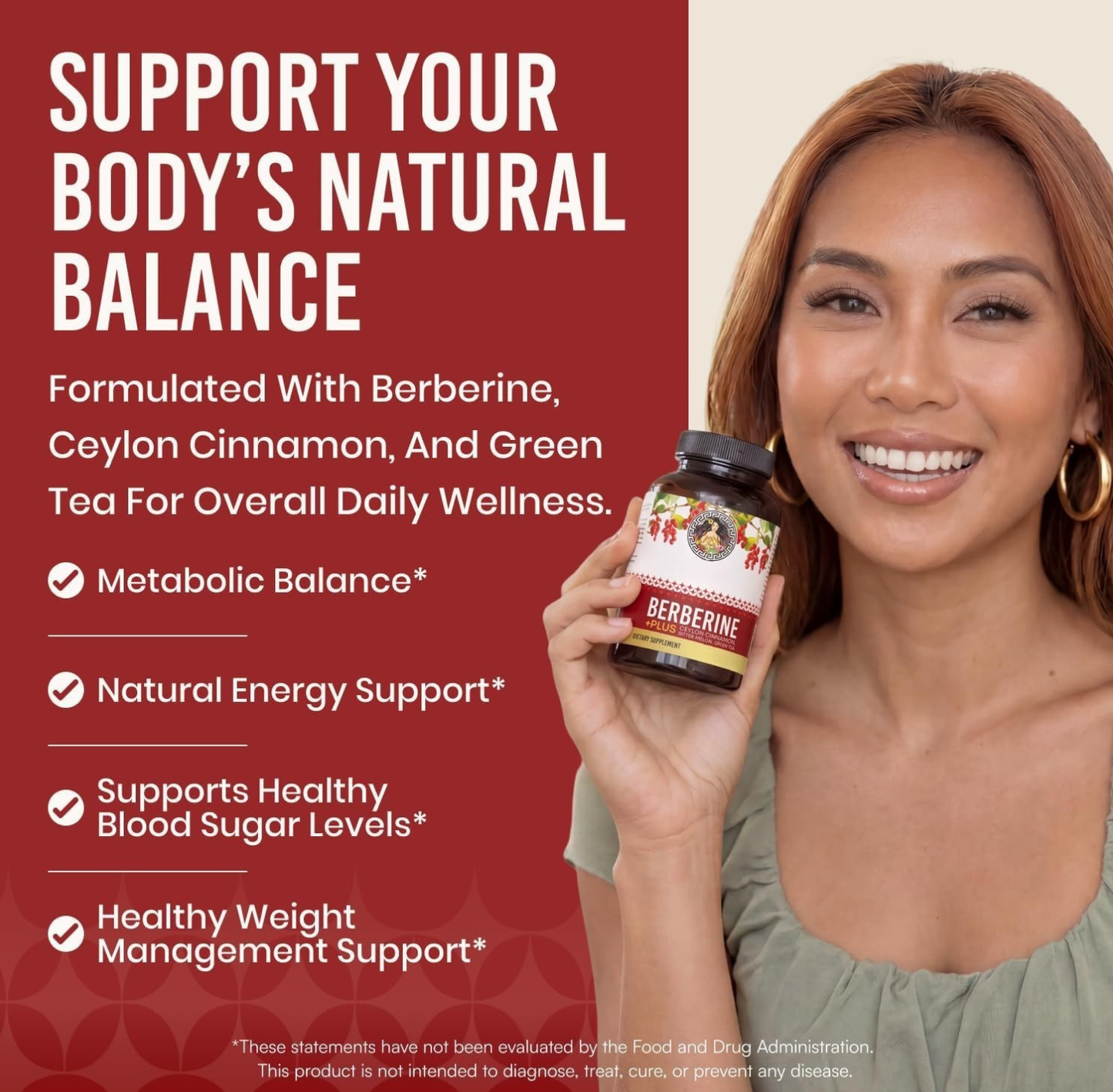 Berberine with Ceylon Cinnamon, Bitter Melon, and Green Tea Extract